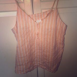 Orange & White Striped Top